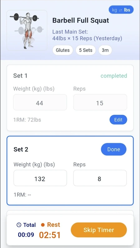 Workout Log App and Exercise Tracker